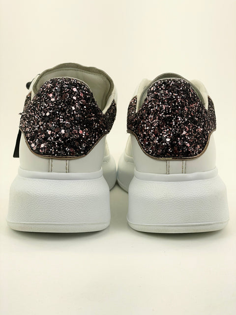 Alexander McQueen Oversized 'Heel Iridescent Glitter'| EU W 37.5 / US GS 6Y