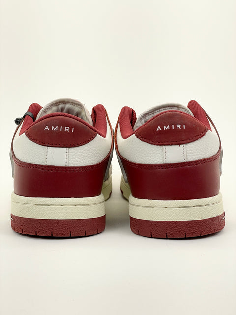 Amiri Skeleton Low 'White/Burgundy' | EU M 43 / US M 10