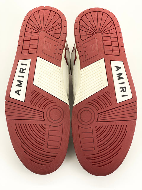 Amiri Skeleton Low 'White/Burgundy' | EU M 43 / US M 10