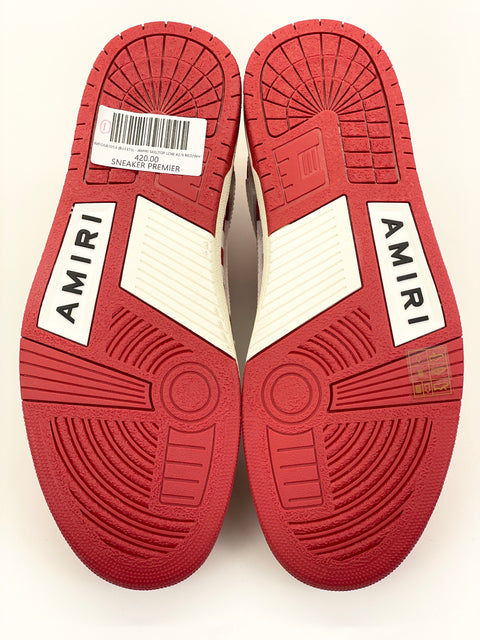 Amiri Varsity Skel Top Low 'Varsity Cream Deep Red (2024)' | US M 9
