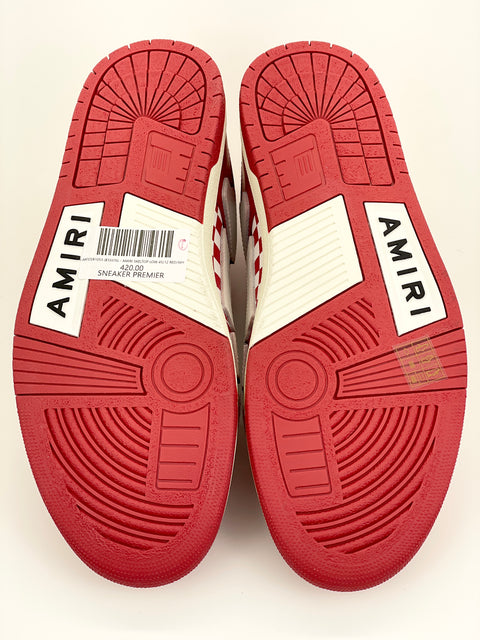 Amiri Varsity Skel Top Low 'Varsity Cream Deep Red (2024)' | US M 11