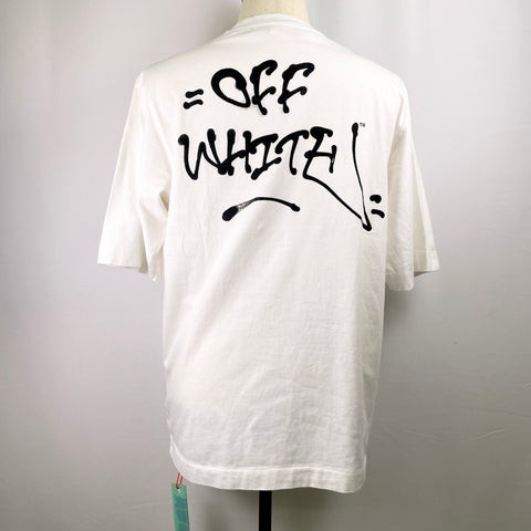 Off-White Neen Graffiti Skate Short-Sleeve Tee 'White/Orange' | MED