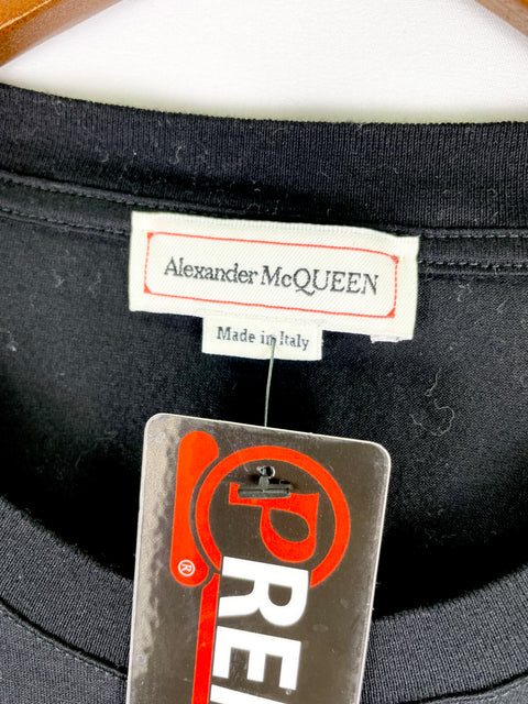 Alexander McQueen Tees 'McQueen Embroidered Black' | US M X-Large