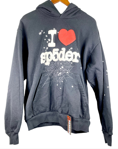 Sp5der I Heart Souvenir Hoodie 'Black' | US M Medium