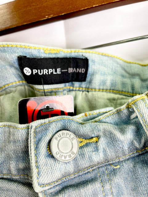 Purple Skinny Jeans 'Light Dirty Wax denim' | US M 34"