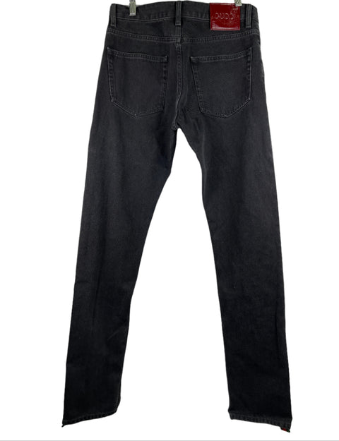 Gucci Denim Jacquard Pant 'Black' | US M 33"