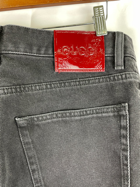 Gucci Denim Jacquard Pant 'Black' | US M 33"