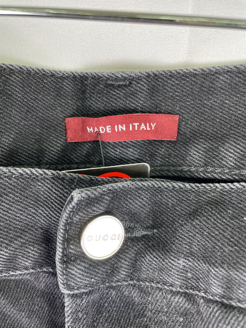 Gucci Denim Jacquard Pant 'Black' | US M 33"