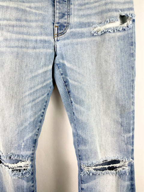 Amiri Skinny Jeans 'Ripped Light Blue Denim' | US M 34"