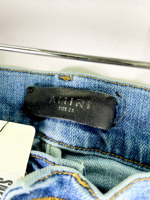Amiri Skinny Jeans 'Ripped Light Blue Denim' | US M 34"