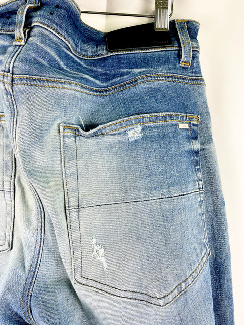 Amiri Skinny Jeans 'MX1 Dark Blue Faded Denim' | US M 34"