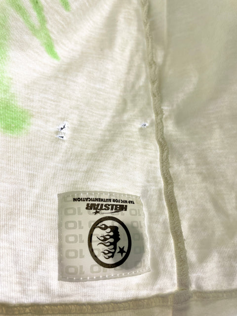 Hellstar Graphic Print Tees 'Distressed Cotton Jersey White' | US M Medium