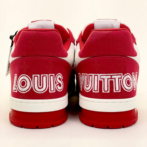 Louis Vuitton Trainer 'Red Monogram Denim' | US M 9