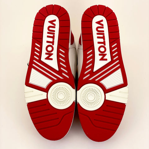 Louis Vuitton Trainer 'Red Monogram Denim' | US M 9