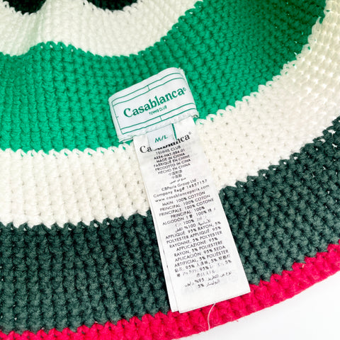 Casablanca Crochet Hat 'Green White Red' | M/L