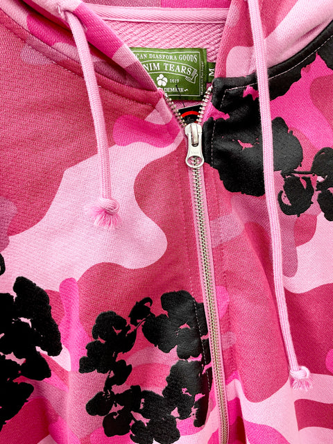 Denim Tears Zip Hoodie 'The Cotton Wreath pink Camo' | US M Small