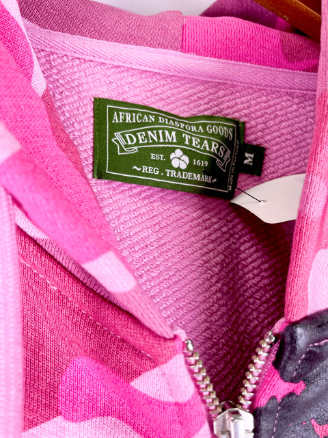 Denim Tears Zip Hoodie 'The Cotton Wreath pink Camo' | US M Small