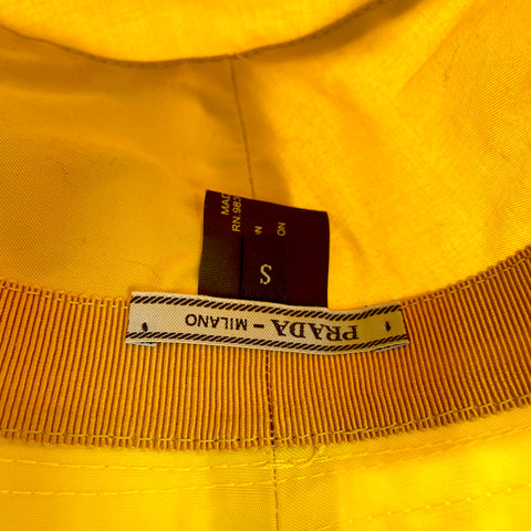 Prada Nylon Bucket Hat 'Yellow' | US M Small