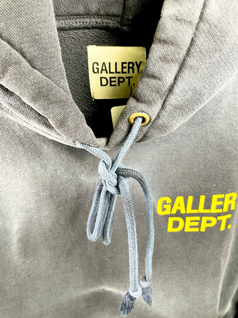 Gallery Dept Hoodie 'Distressed Vintage Black' | US M Medium