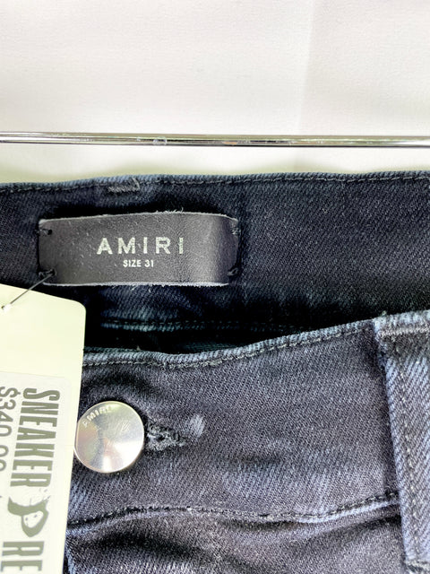 Amiri Skinny Jeans 'Ripped Black Denim' | US M 31"