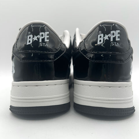A Bathing Ape Bape Sta 'Patent Leather Black White (2022)' | US M 8