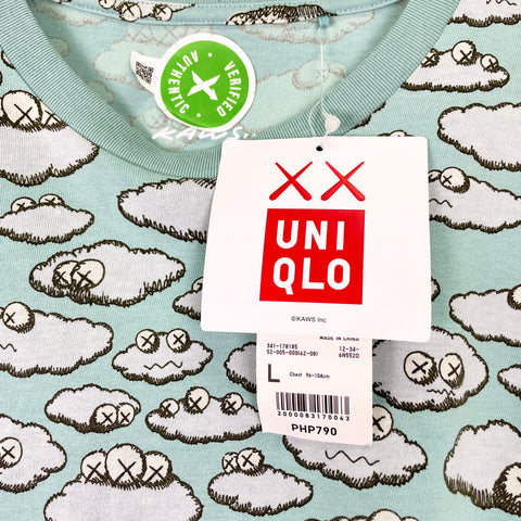 KAWS x Uniqlo All Over Clouds Tee 'Light Blue' | LG