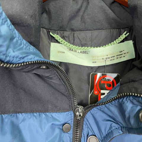 Off-White Puffer Jacket SS19 'Blue' | XS