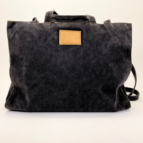 Telfar Denim Shoulder Tote Bag 'Black' | LG