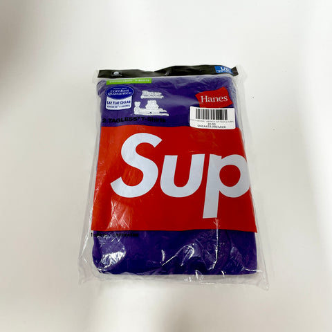 Supreme x Hanes Tagless Tees (2 Pack) 'Purple' | LG