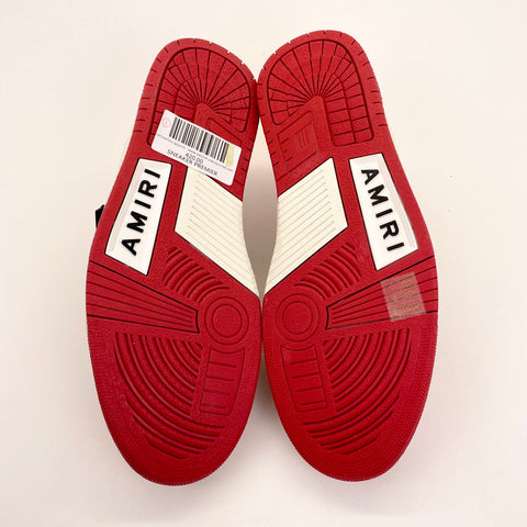 Amiri Varsity Skel Top Low 'Varsity Cream Deep Red (2024)' | US M 10