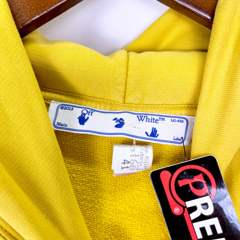 Off-White Hand Painters Over Hoodie 'Yellow/Black' | XXL