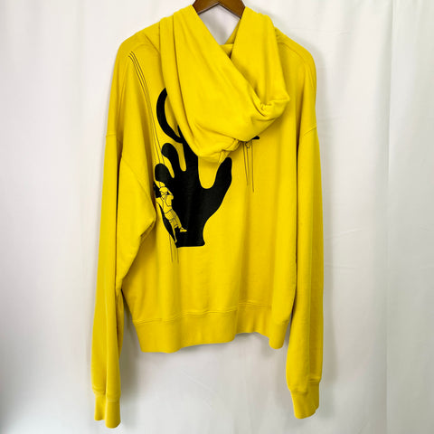 Off-White Hand Painters Over Hoodie 'Yellow/Black' | XXL