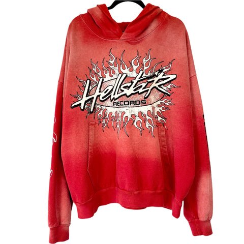 Hellstar Records Hoodie 'Red' | LG
