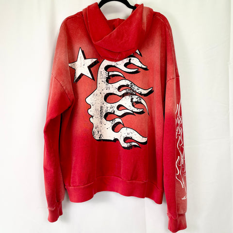 Hellstar Records Hoodie 'Red' | LG