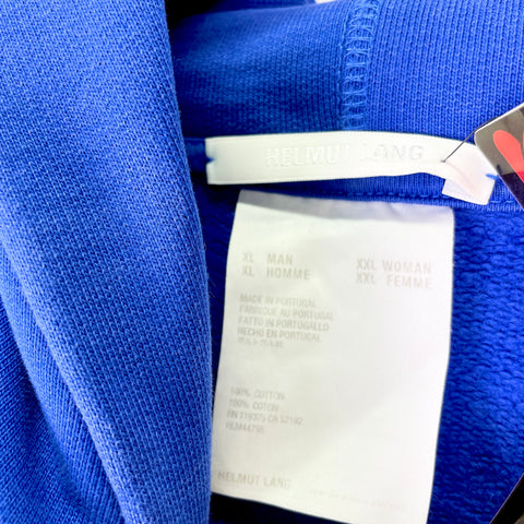 Helmut Lang Embroidered Logo Hoodie 'Blue'