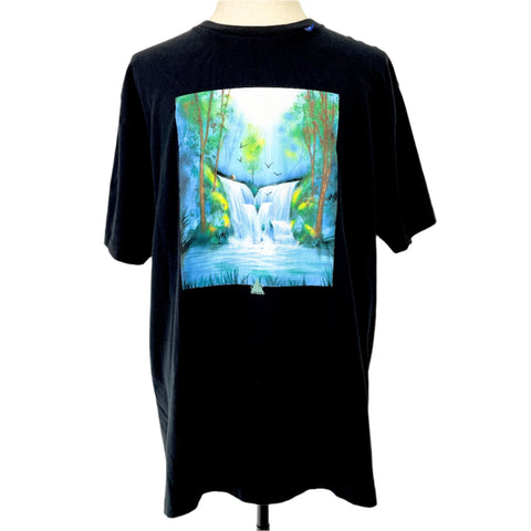 Off-White Waterfall Short Sleeve Over Tee 'Black / Multicolor' | SM