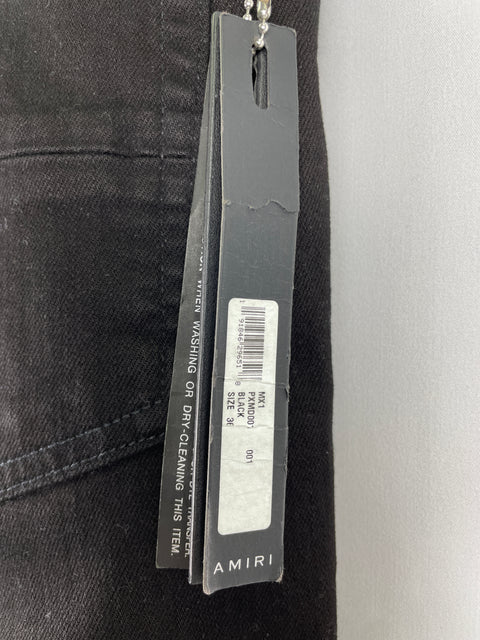 Amiri MX1 Jeans 'Black Leather Patch Denim' | US M 36"