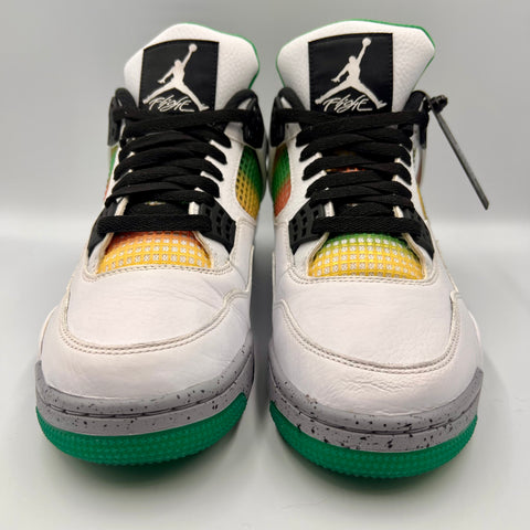 Air Jordan 4 Retro Womens 'Lucid Green Rasta (2020)' | US M W 12 / M 10.5