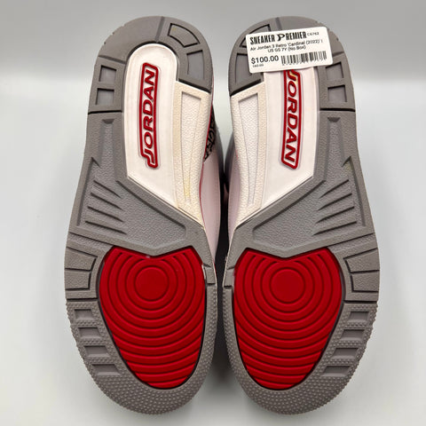 Air Jordan 3 Retro 'Cardinal (2022)' | US GS 7Y (No Box)