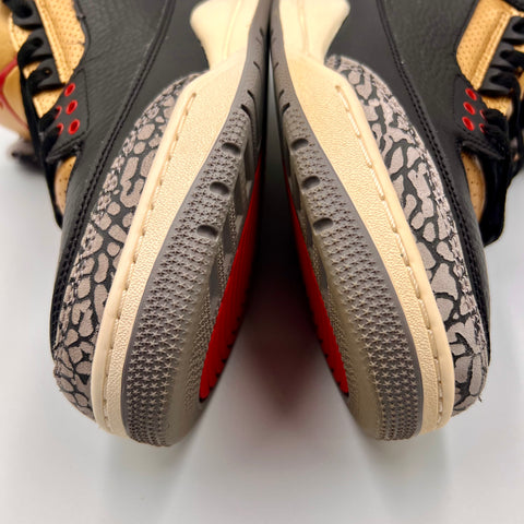 Air Jordan 3 Retro Women's 'Black Cement Gold (2022)' | US W 11 / M 9.5 (No Box)