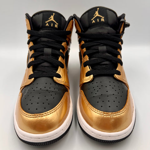 Air Jordan 1 Retro Mid SE 'Metallic Black Gold (2022)' | US GS 5.5Y