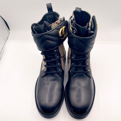 Gucci Double G Ankle Boot 'Black Beige' EU W 38 / US W 8