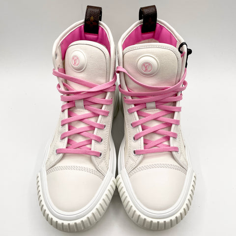 Louis Vuitton High-Top Platform Sneaker 'Pink Monogram Badge' | EU 38 / US W 8.5
