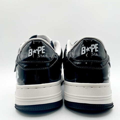 A Bathing Ape Bape Sta 'Black White Patent Leather (2022)' | US M 8