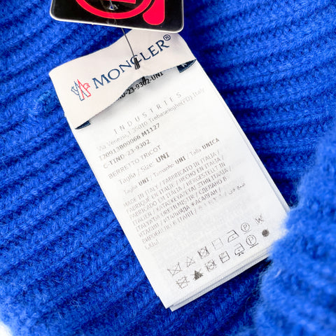 Moncler Wool Beanie 'Electric Blue' | US M One Size
