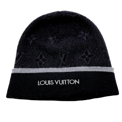 Louis Vuitton My Monogram Eclipse Beanie 'Black Grey' | US M One Size