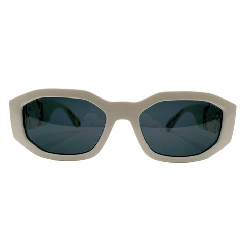 Versace Unisex Medusa Biggie Sunglasses 'White Gold' | One Size
