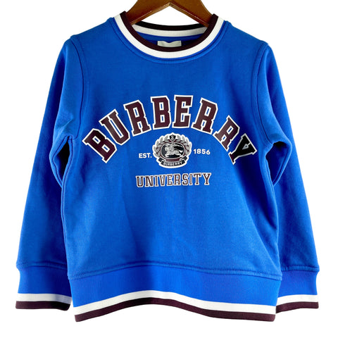 Burberry Kids Logo Print Cotton Sweatshirt 'Blue' | US 6Y