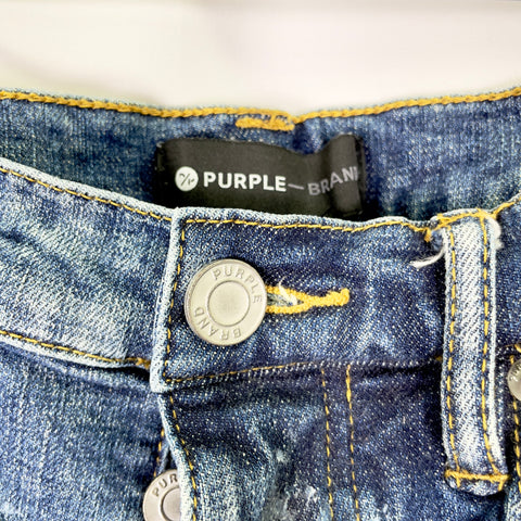 Purple Brand Ripped Slim Fit Jeans 'Light Indigo' | US M 31"
