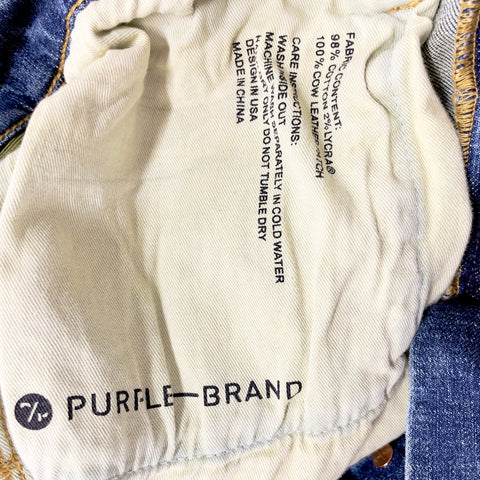Purple Brand Ripped Slim Fit Jeans 'Light Indigo' | US M 31"